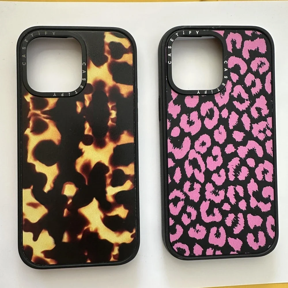Casetify Impact Case IPhone 14 Pro Max MagSafe 2-Pack Leopard Tortoise Print